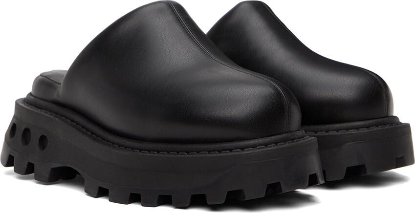 Simon Miller Black Grip Bubble Faux-Leather Clogs - Picture 2
