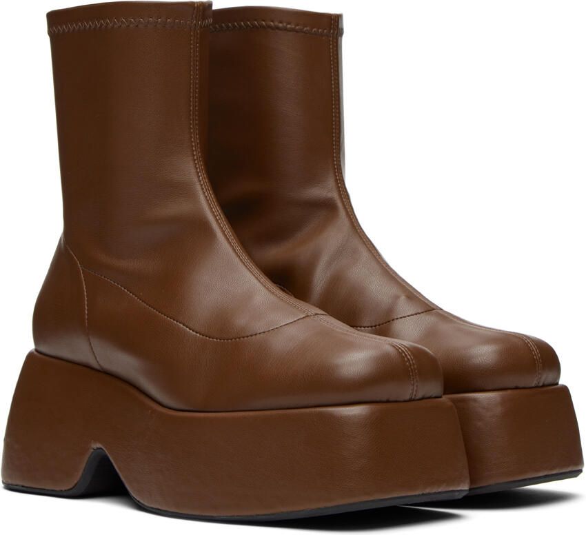 Simon Miller Brown Faux-Leather Boots - Picture 2