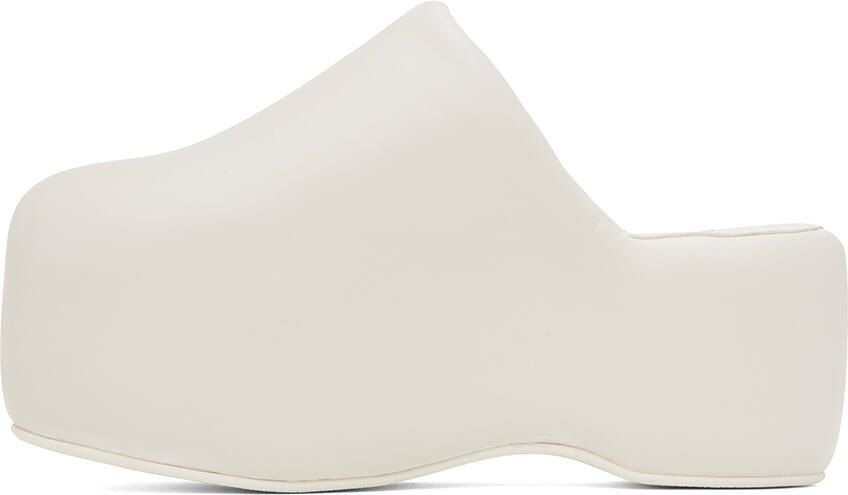 Simon Miller White Vegan Leather Bubble Platform Clog - Picture 3