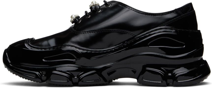 Simone Rocha Black Pearl Daisy Trek Sole Brogue Sneakers - Picture 3