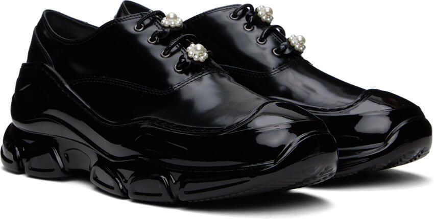 Simone Rocha Black Pearl Daisy Trek Sole Brogue Sneakers - Picture 2