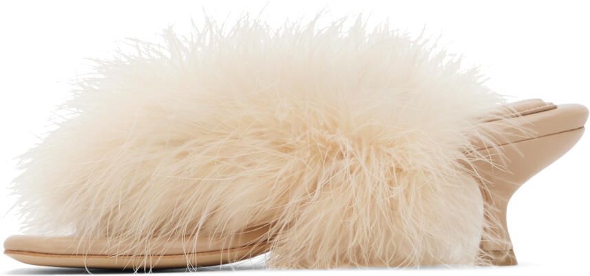 Sleeper Beige Pom Heeled Sandals - Picture 2