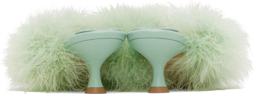 Sleeper Green Pom Heeled Sandals - Picture 3