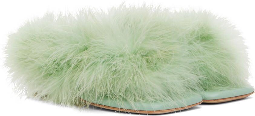 Sleeper Green Pom Heeled Sandals - Picture 2