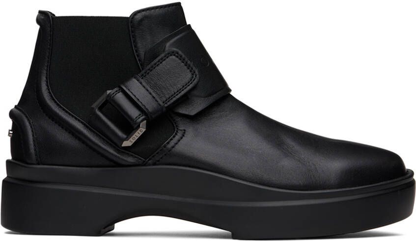 Solid Homme Black Leather Chelsea Boots