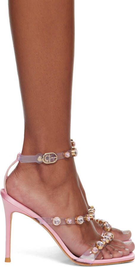 Sophia Webster Pink Rosalind Gem Heeled Sandals