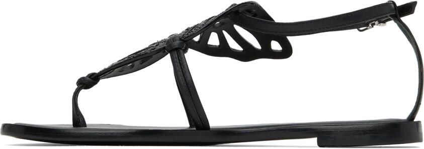 Sophia Webster Black Butterfly Flat Sandals - Picture 4