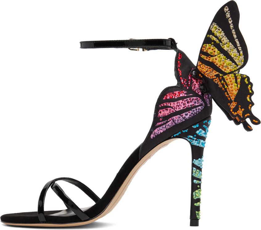 Sophia Webster Black Chiara Embellished Heeled Sandals - Picture 2