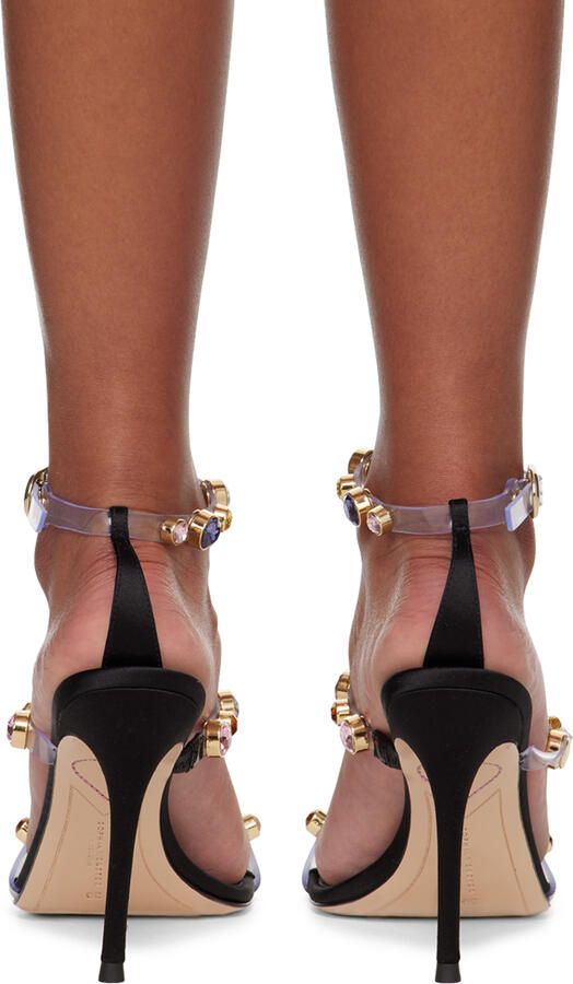 Sophia Webster Black Rosalind Gem Heeled Sandals - Picture 3