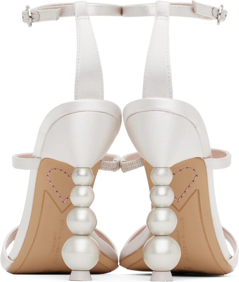 Sophia Webster Off-White Rosalind Pearl Heeled Sandals - Picture 2