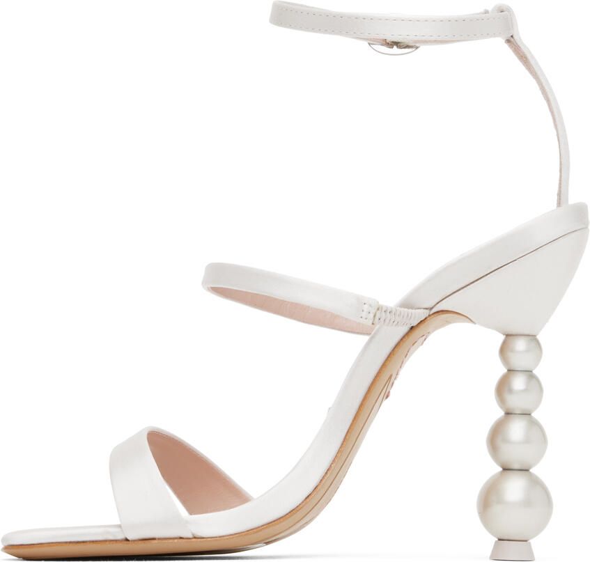 Sophia Webster Off-White Rosalind Pearl Heeled Sandals - Picture 3