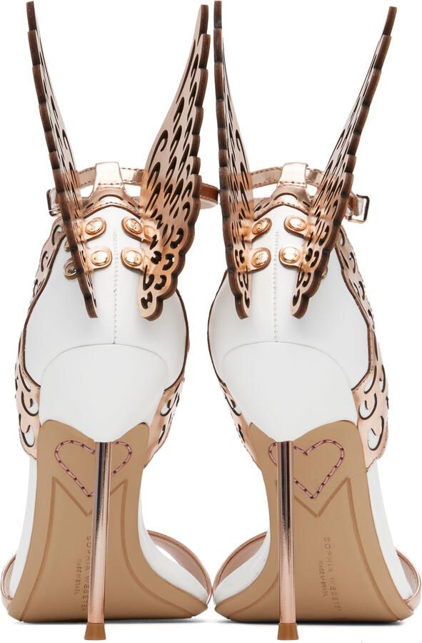 Sophia Webster White Evangeline Heeled Sandals - Picture 5