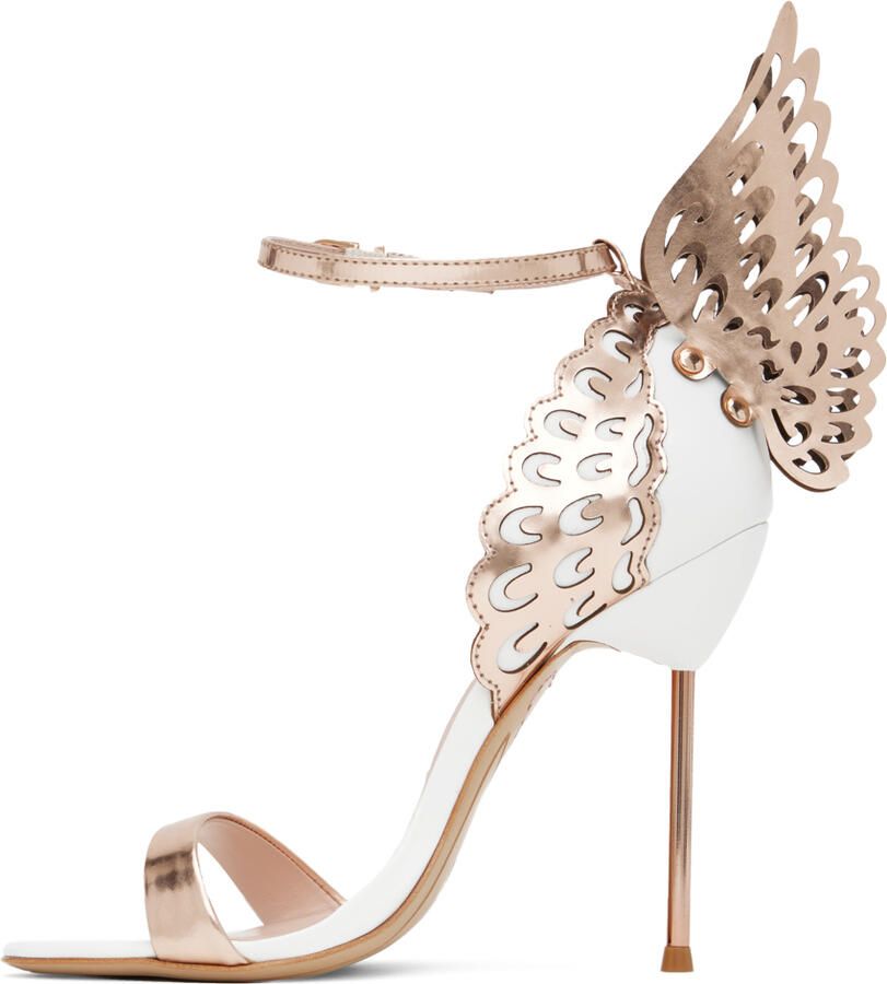 Sophia Webster White Evangeline Heeled Sandals