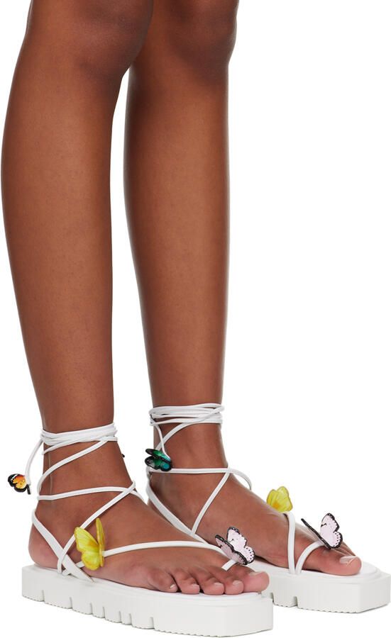 Sophia Webster White Vanessa Platform Sandals