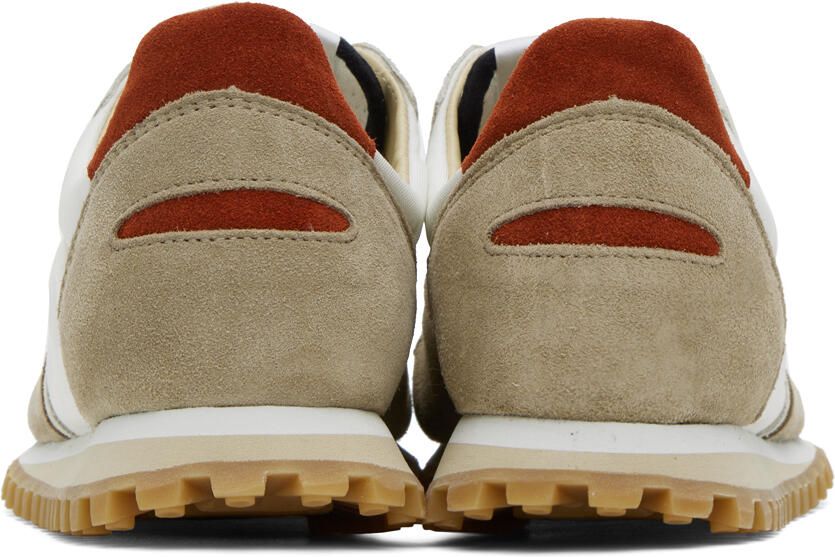 Spalwart White & Beige Marathon Trail Low Sneakers