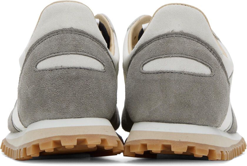 Spalwart White & Gray Marathon Trail Low Sneakers