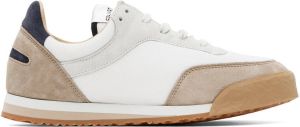Spalwart White & Beige Pitch Low Sneakers