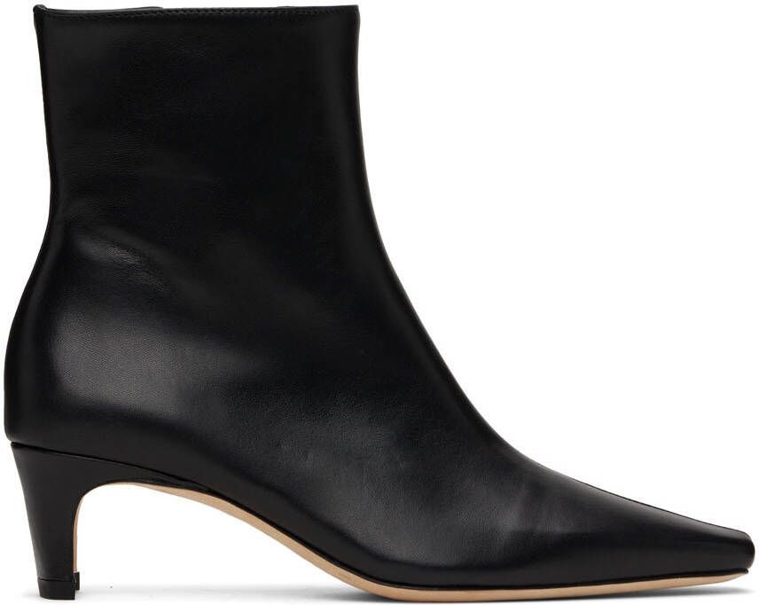Staud Black Wally Ankle Boots