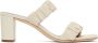Staud Off-White Frankie Ruched Sandals - Thumbnail 1
