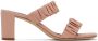 Staud Pink Ruched Frankie Sandals - Thumbnail 1