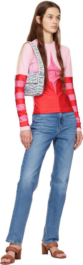 Staud Brown Frankie Ruched Sandals - Picture 4