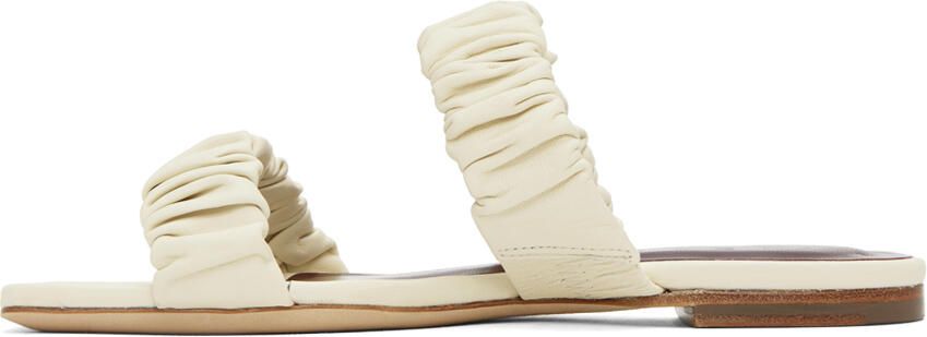 Staud Off-White Maya Ruched Sandals - Picture 3