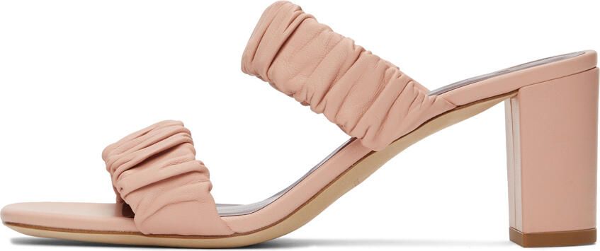 Staud Pink Ruched Frankie Sandals - Picture 3