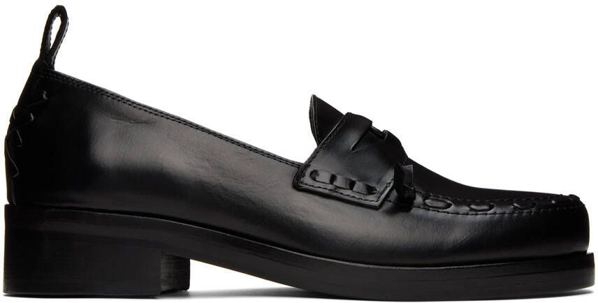 Stefan Cooke Black Leather Loafers