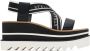 Stella McCartney Black & White Sneakelyse Platform Heeled Sandals - Thumbnail 1