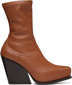Stella McCartney Brown Cowboy Ankle Boots