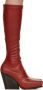 Stella McCartney Red Cowboy Knee-High Boots - Thumbnail 1