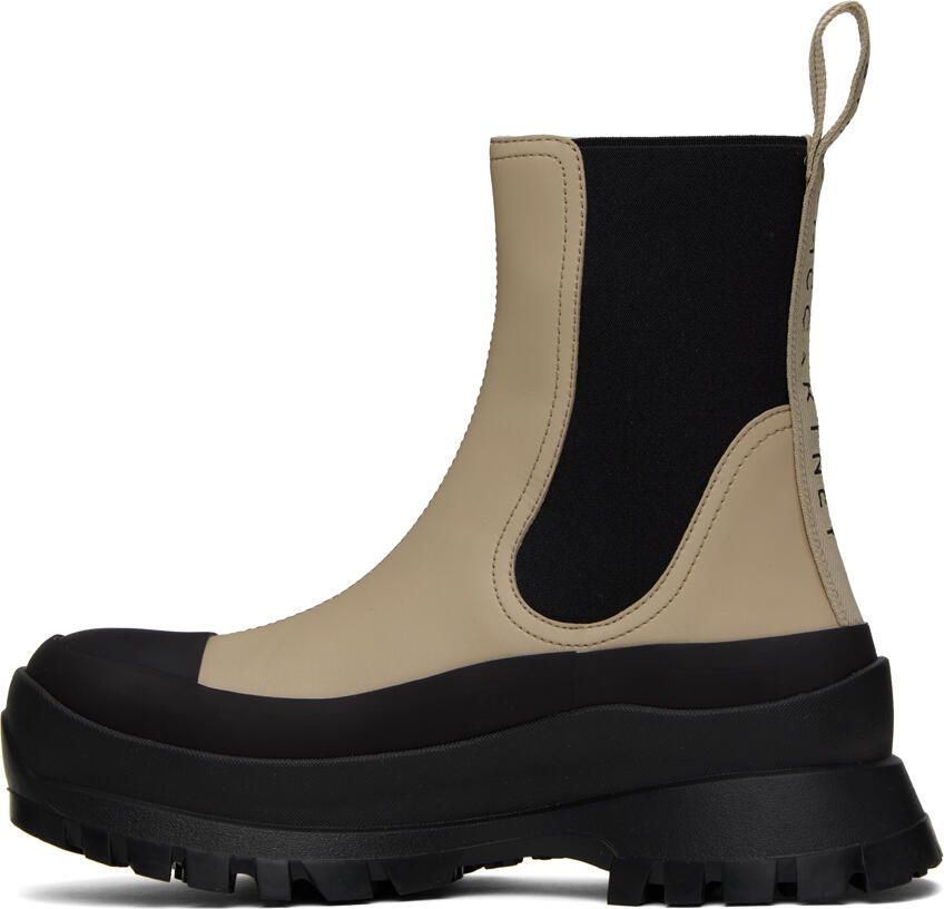 Stella McCartney Beige & Black Trace Sport Boots - Picture 2