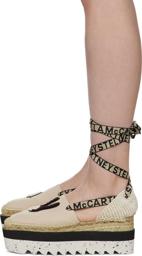 Stella McCartney Beige Gaia Little Black Bunny Espadrilles - Picture 3