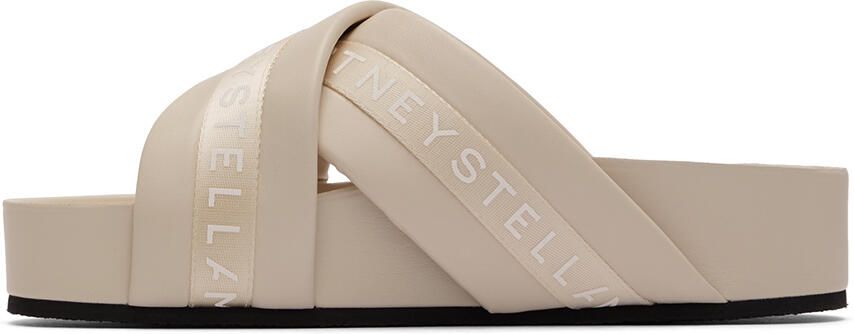 Stella McCartney Beige Vesta Slide Sandals - Picture 3