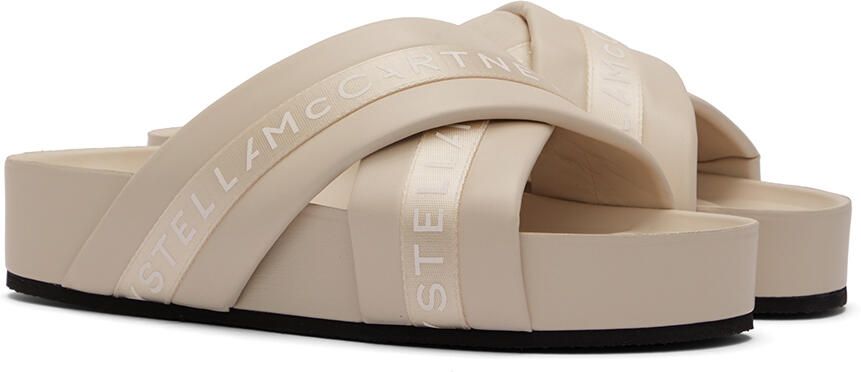 Stella McCartney Beige Vesta Slide Sandals - Picture 2