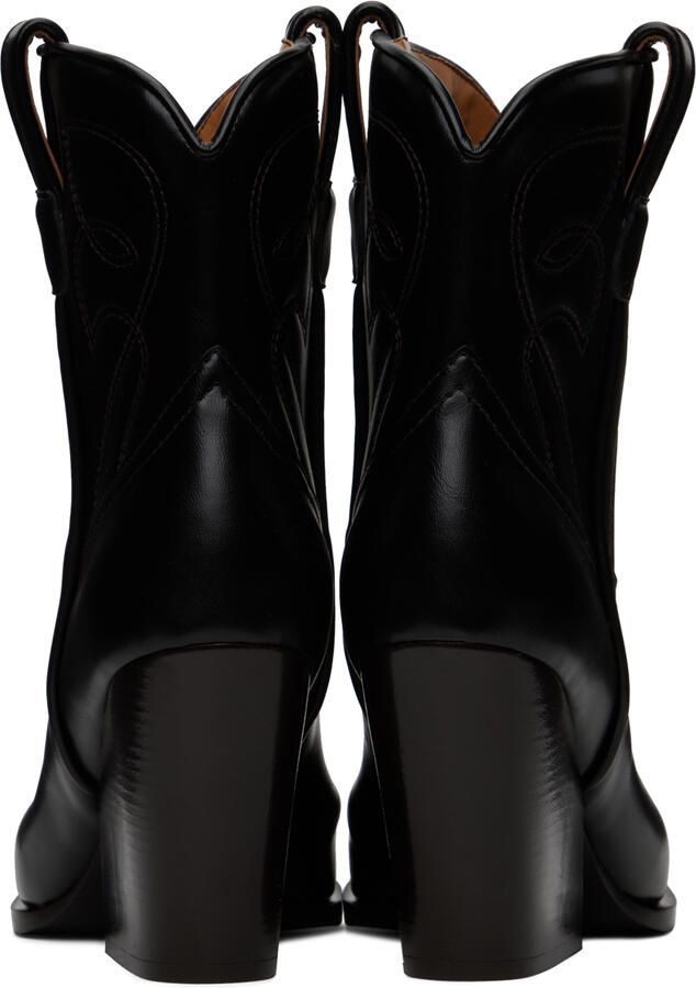 Stella McCartney Black Cowboy Ankle Boots - Picture 3