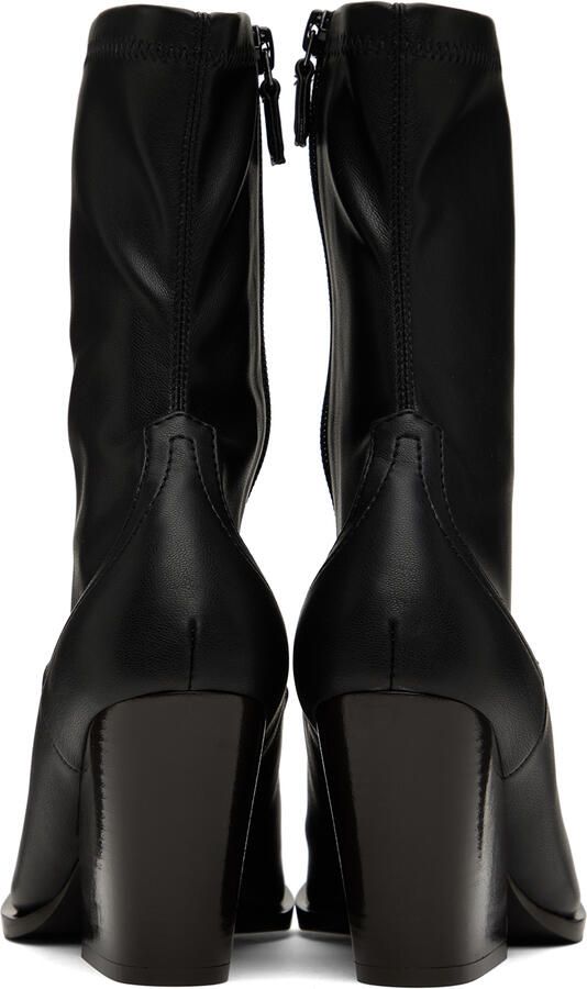 Stella McCartney Black Faux-Leather Cowboy Boots - Picture 5