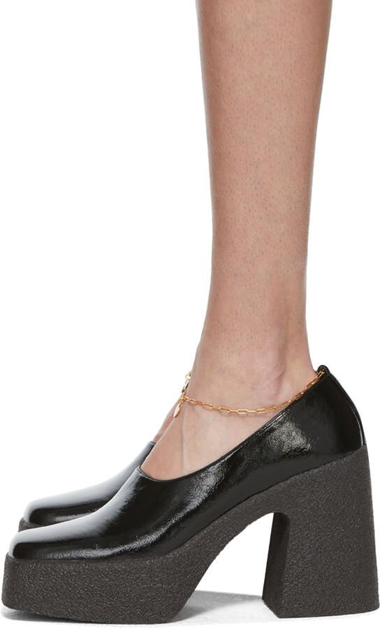 Stella McCartney Black Patent Block Heels - Picture 3