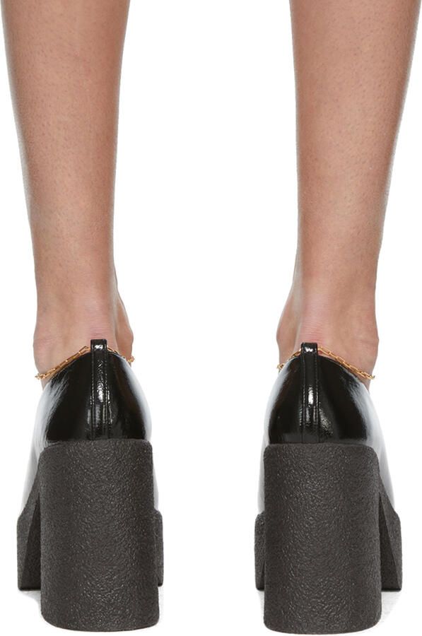 Stella McCartney Black Patent Block Heels