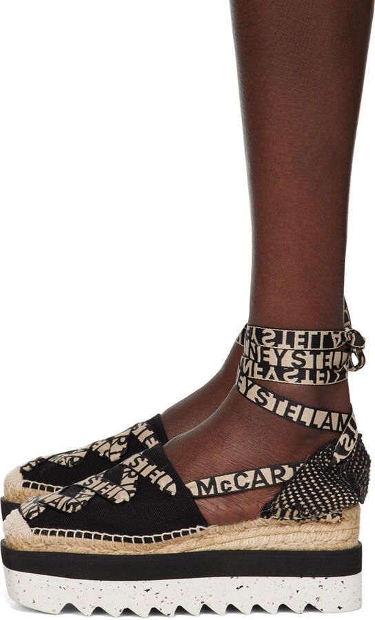 Stella McCartney Black Platform Gaia Espadrilles - Picture 3