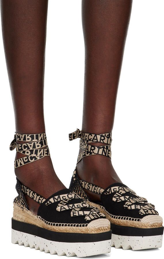 Stella McCartney Black Platform Gaia Espadrilles