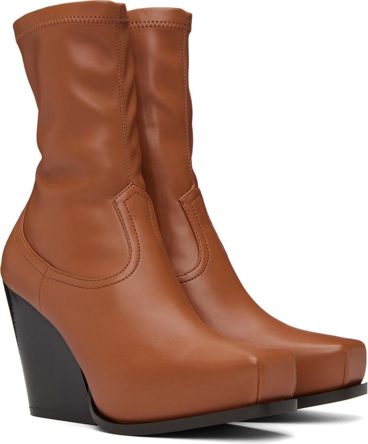 Stella McCartney Brown Cowboy Ankle Boots - Picture 2