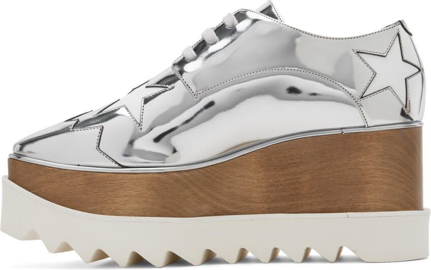 Stella McCartney Silver Elyse Stars Mirror Oxfords - Picture 3
