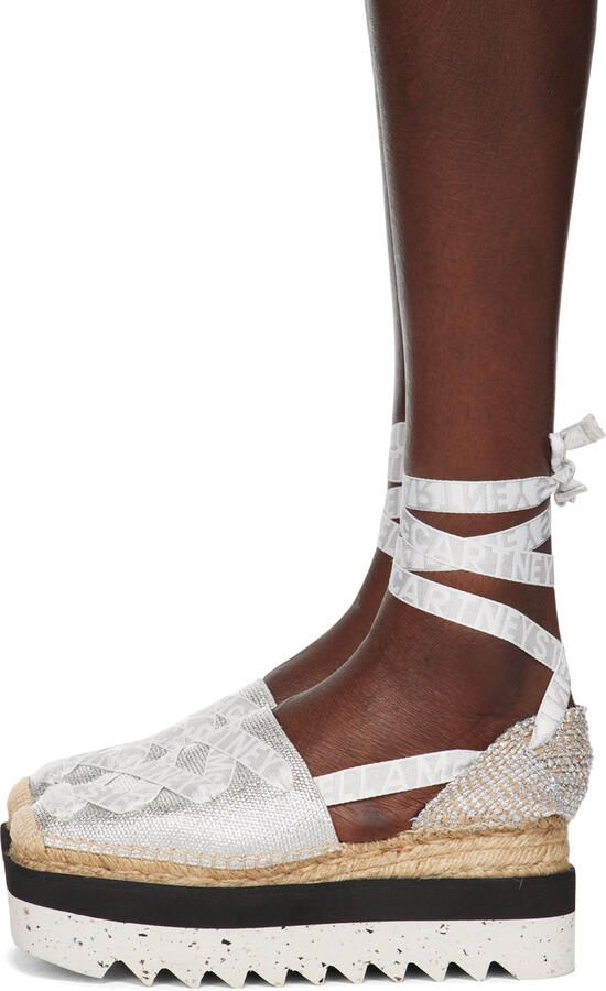 Stella McCartney Silver Platform Gaia Espadrilles - Picture 2