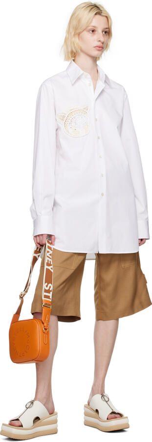 Stella McCartney White & Beige Scuba Slides - Picture 4