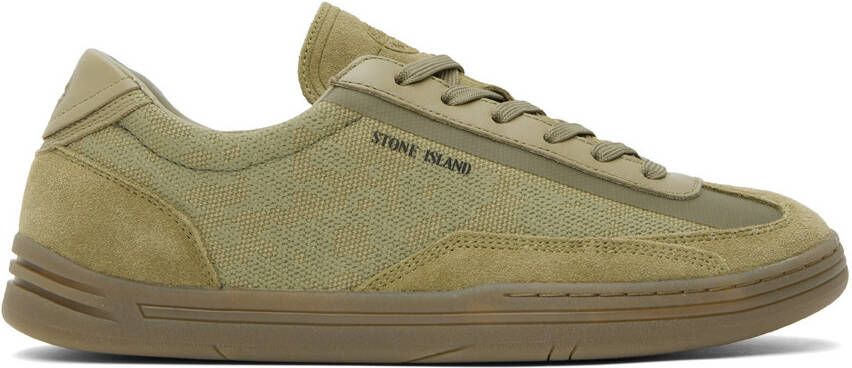 Stone Island Khaki Reflective Sneakers