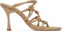 Studio Amelia Beige Net 90 Heeled Sandals - Thumbnail 1