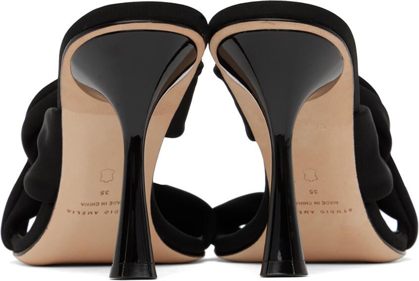 Studio Amelia Black Loop 90 Heeled Sandals