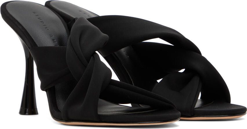 Studio Amelia Black Loop 90 Heeled Sandals - Picture 2