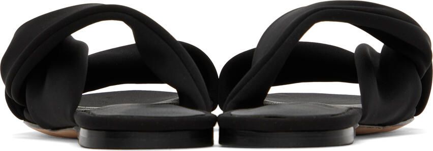 Studio Amelia Black Loop Flat Sandals - Picture 2